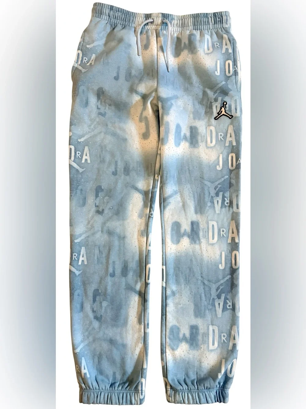 NIKE Air Jordan Girls Size Large Light Blue Tie-Dye Jogger Set Outfit New!